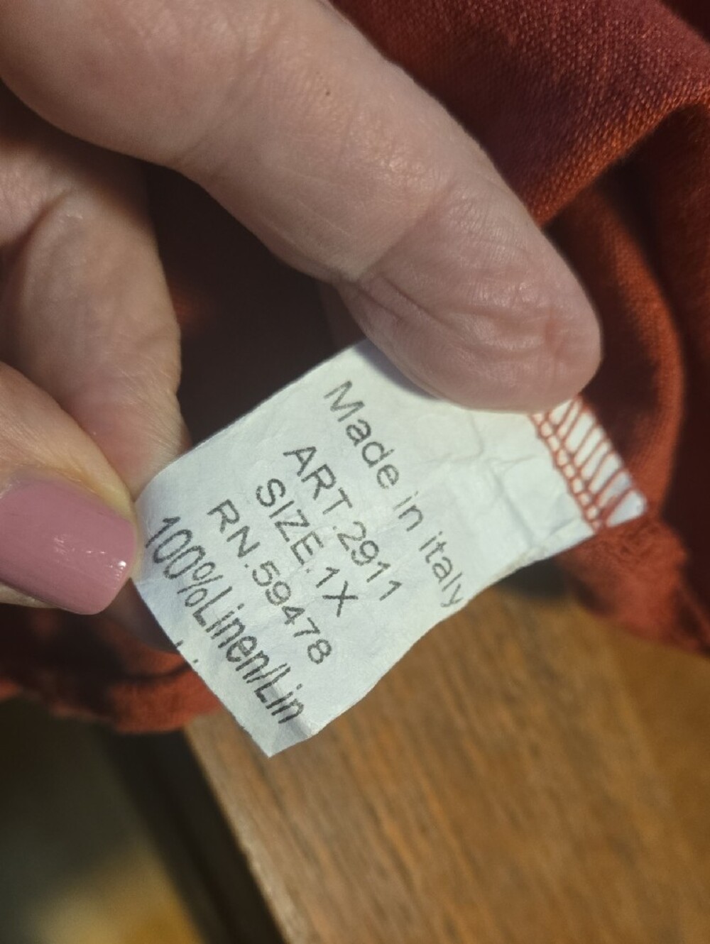 Relaxed Scoop Neck Women’s Linen Top Size 1x - Picture 4 of 4